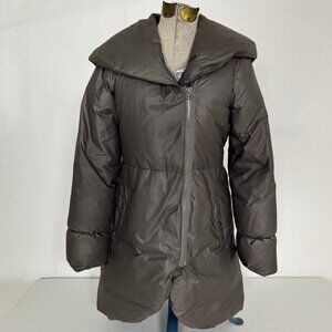 Alice + Olivia Zip-up Grey Mid-length Down-filled Puffer Jacket